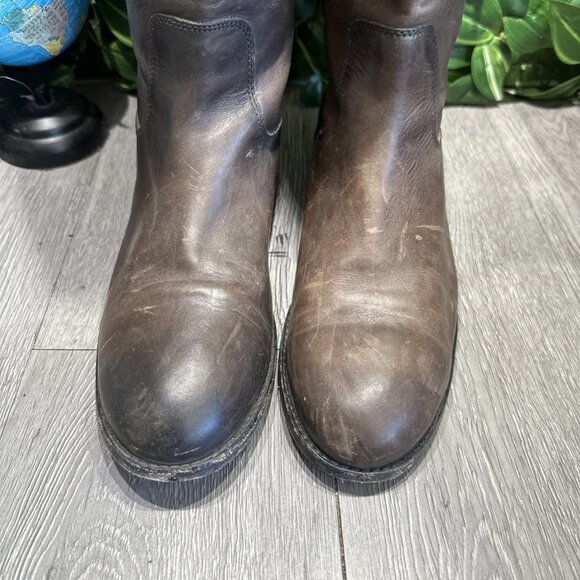Frye Melissa Button 2 Brown Leather Knee High Riding Boots Equestrian Women 9 B - Picture 3 of 12